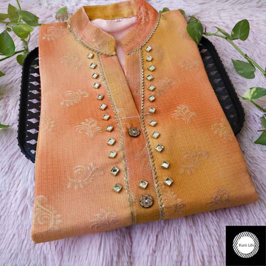 08 Peach color Kurti