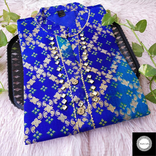 04 Blue Grand Kurti